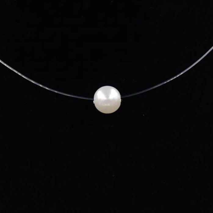 INVISIBLE PEARL PENDANT NECKLACE