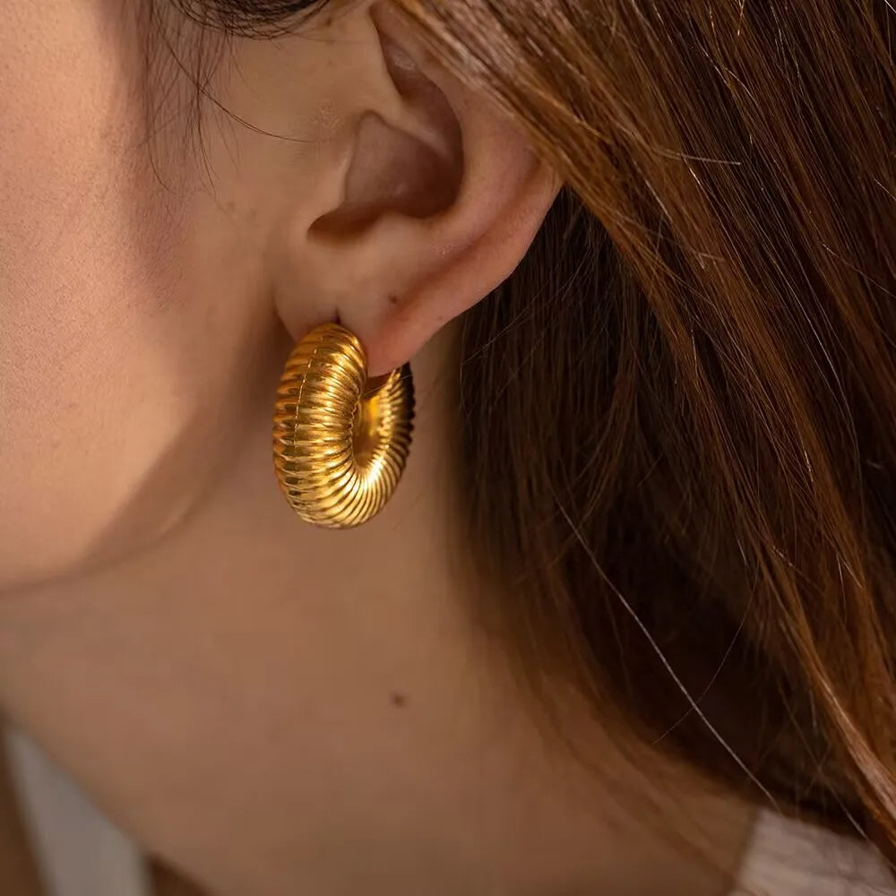 CHUNKY HOOP EARING