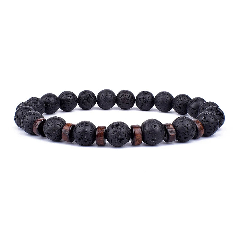 LAVA BEADS MAN BRACELET