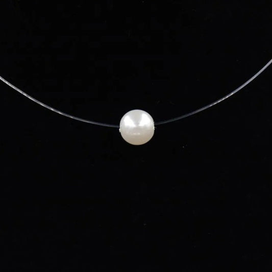 INVISIBLE PEARL PENDANT NECKLACE