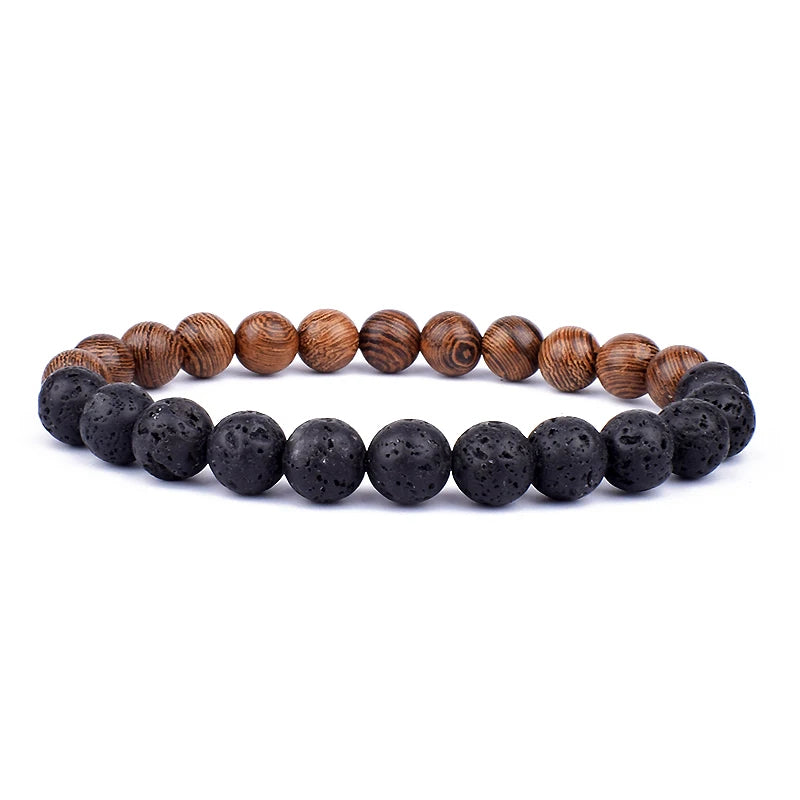 LAVA BEADS MAN BRACELET