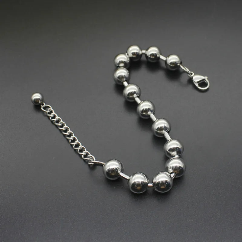 STEEL BEAD BRACELET