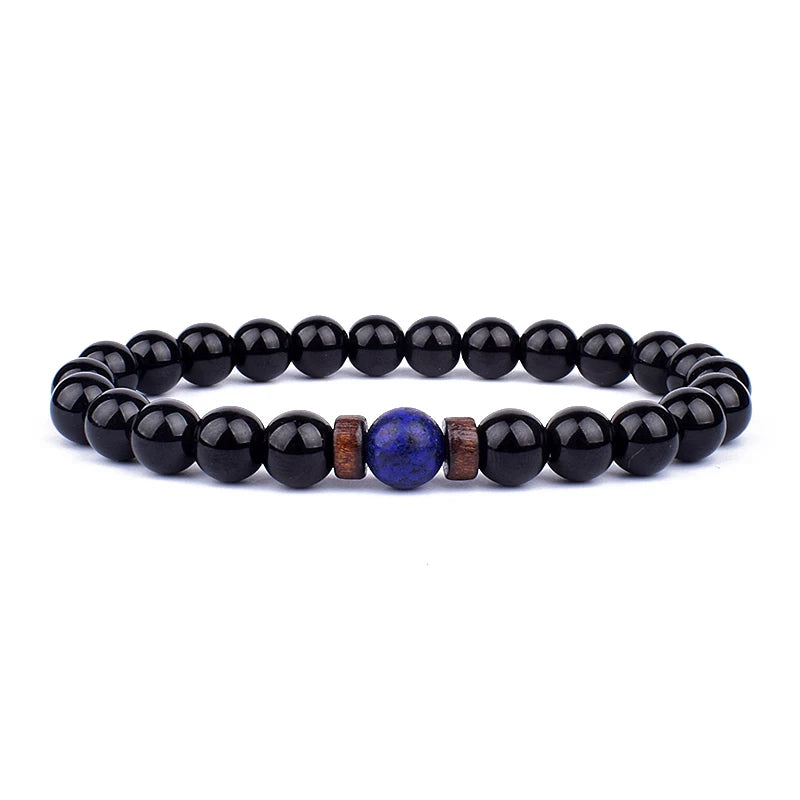 LAVA BEADS MAN BRACELET