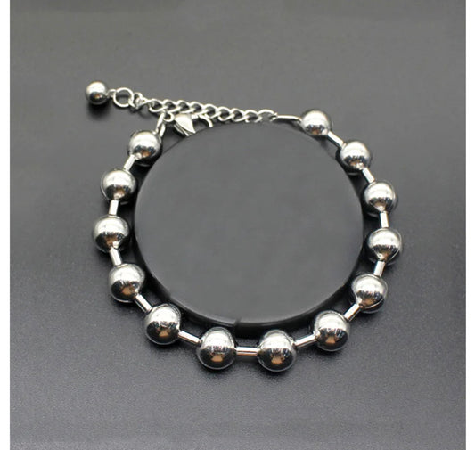 STEEL BEAD BRACELET