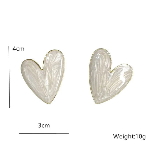 BIG HEART STUD EARRING