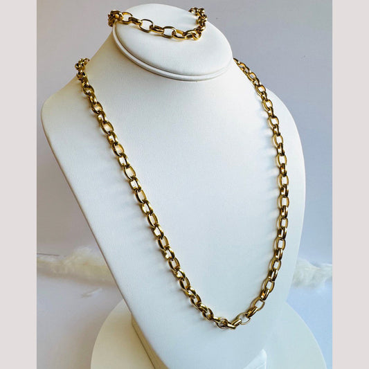 CHAIN NECKLACE AND BRACELET SET