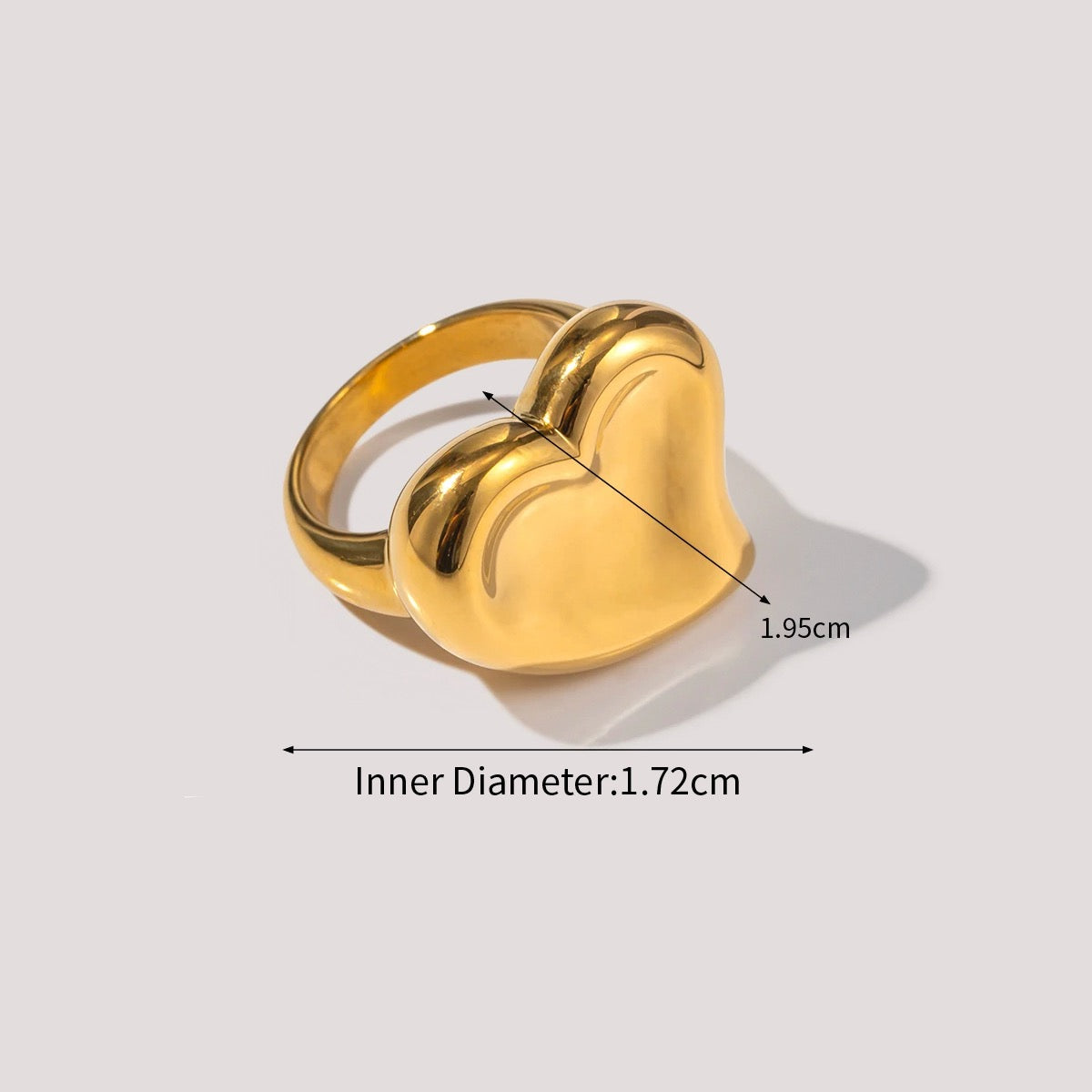 DOMED HEART RING