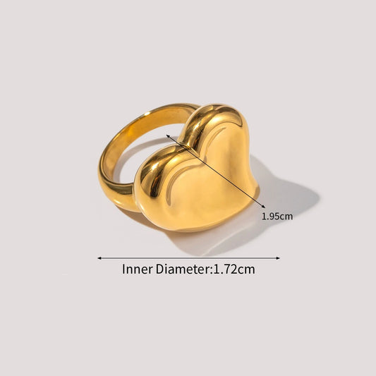 DOMED HEART RING