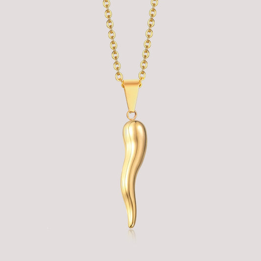 HORN PENDANT CHILLI NECKLACE