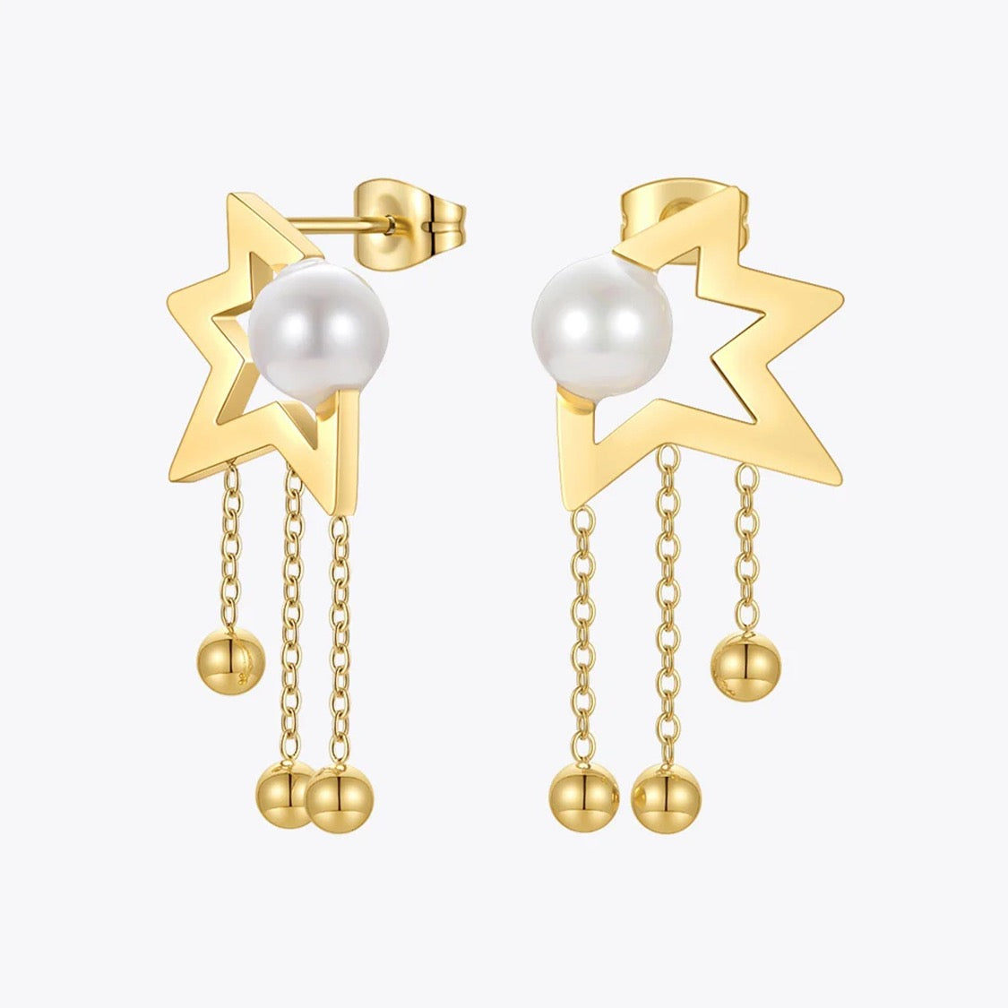 PEARL STAR EARRING