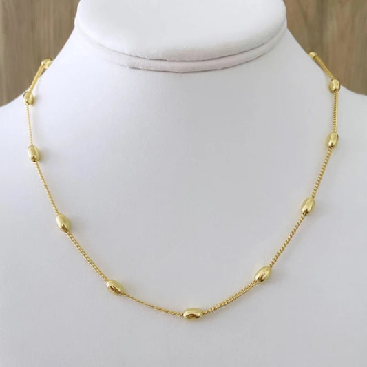 NECKLACE GOLD BEADS CHAIN